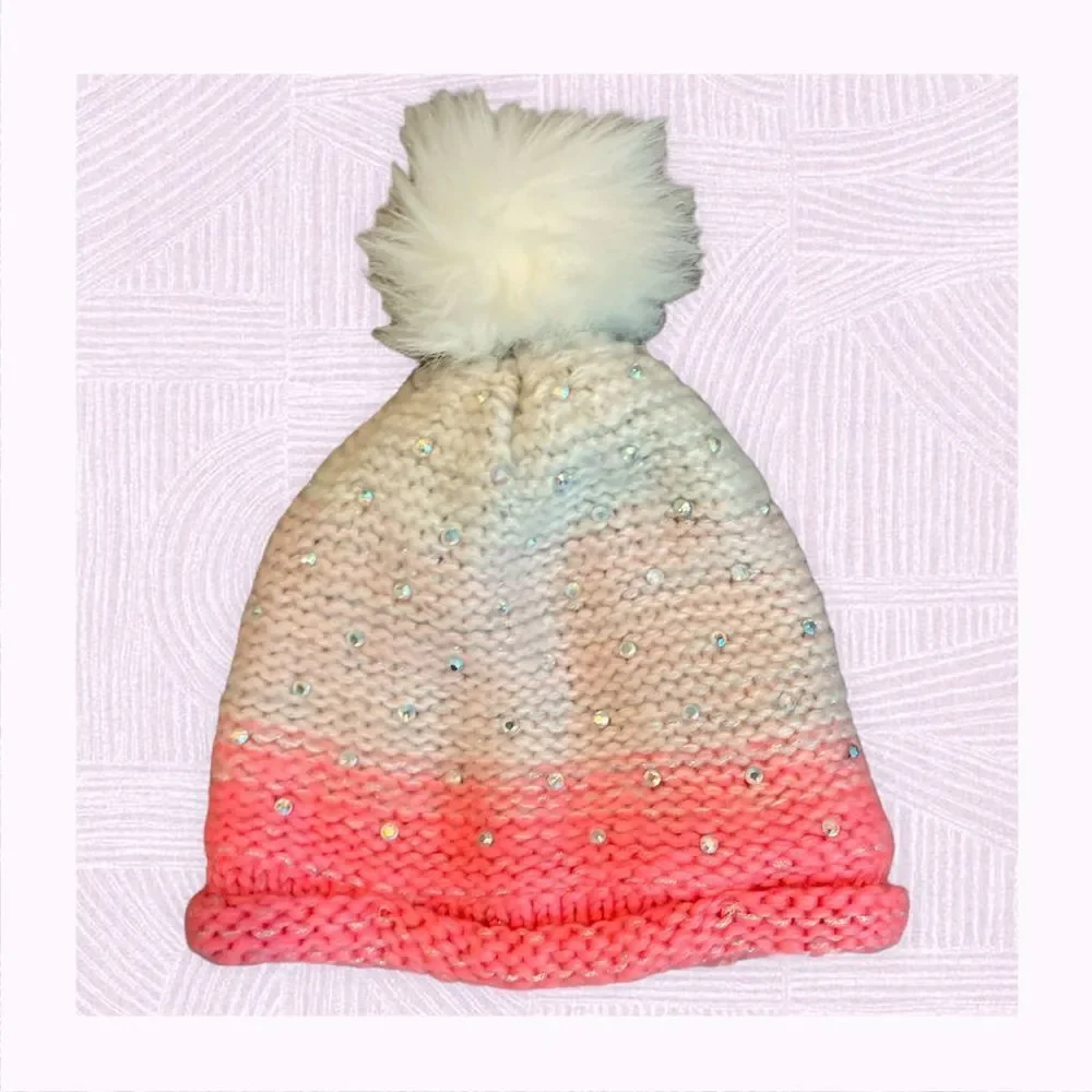 Justice Kids/Girl Winter Hat - One Size - Pink